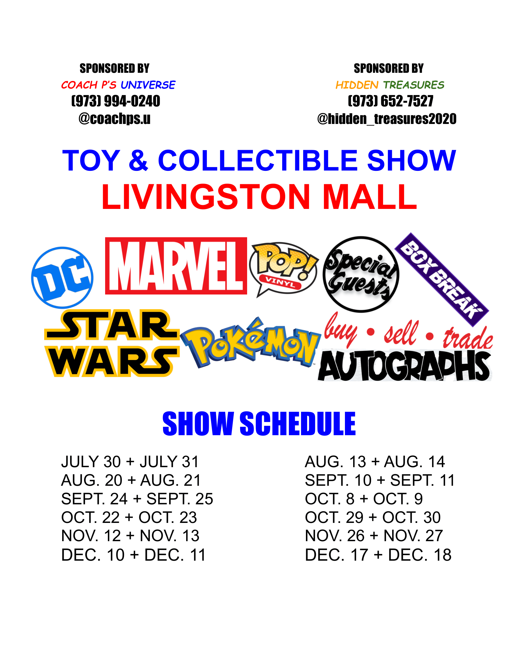Toy and Collectible Show Livingston Mall